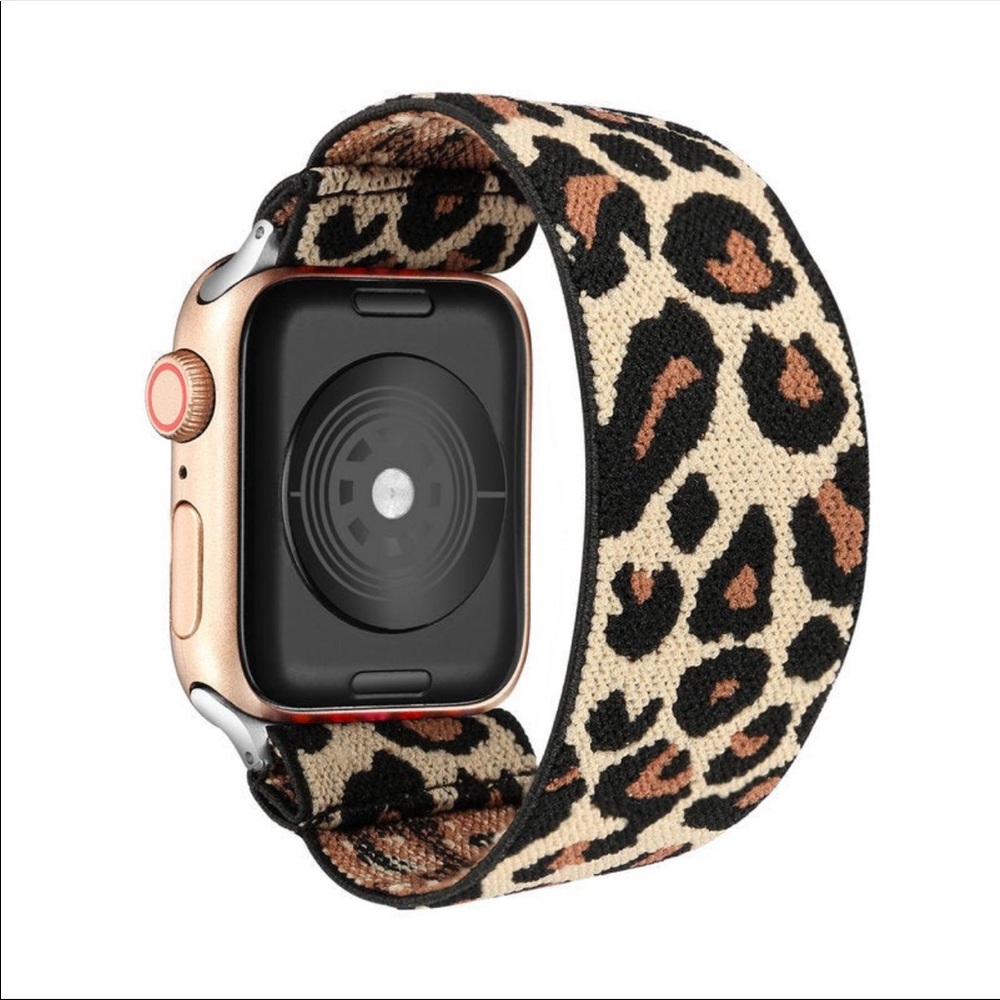Leopard Elastic Nylon Apple Watch Band